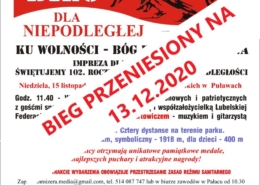 Progream IV „Bieg dla Niepodległej. Ku wolności” i wspólne śpiewanie pieśni legionowych z Jolą SIP