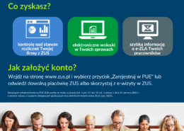 Plakat Zaloz konto na PUE ZUS