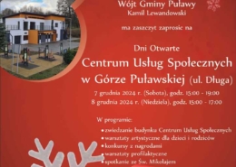 plakat otwarcie Centrum Usług Społecznych www