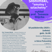 Antoni Słonimski plakat na spotkanie