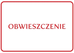 OBWIESZCZENIE